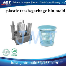 customized high quality waste paper basket bin plastic injection mold manufacturer